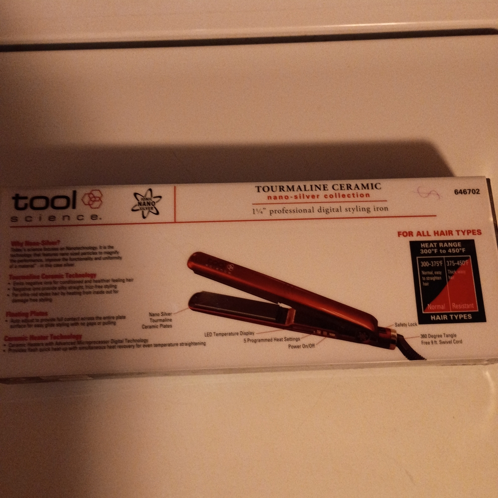 BRAND NEW Tool Science Red Styling Iron - Picture 2 of 3